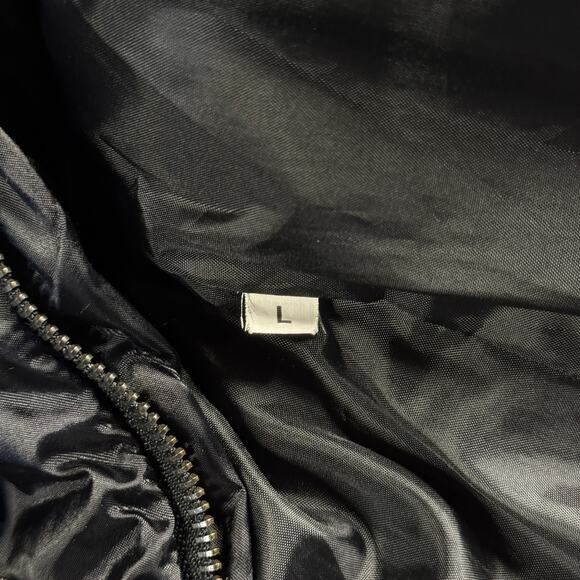 Biancoghiaccio Puffer Jacket Down Short Quilted Womens SZ L Black Minimalist Ski - Picture 13 of 13